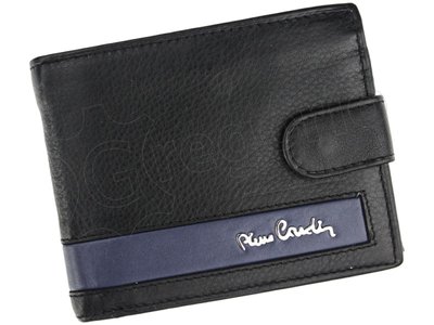 Чоловічий шкіряний гаманець Pierre Cardin CB TILAK26 324A RFID Чорний + синій - 86508_165 фото