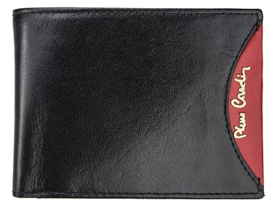 Чоловічий шкіряний гаманець Pierre Cardin TILAK29 8805 RFID Чорний + червоний - 52850_148 фото