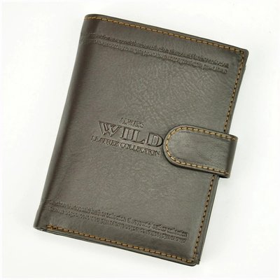 Чоловічий шкіряний гаманець Wild N4L-WCA Коричневий - 49811_50 фото